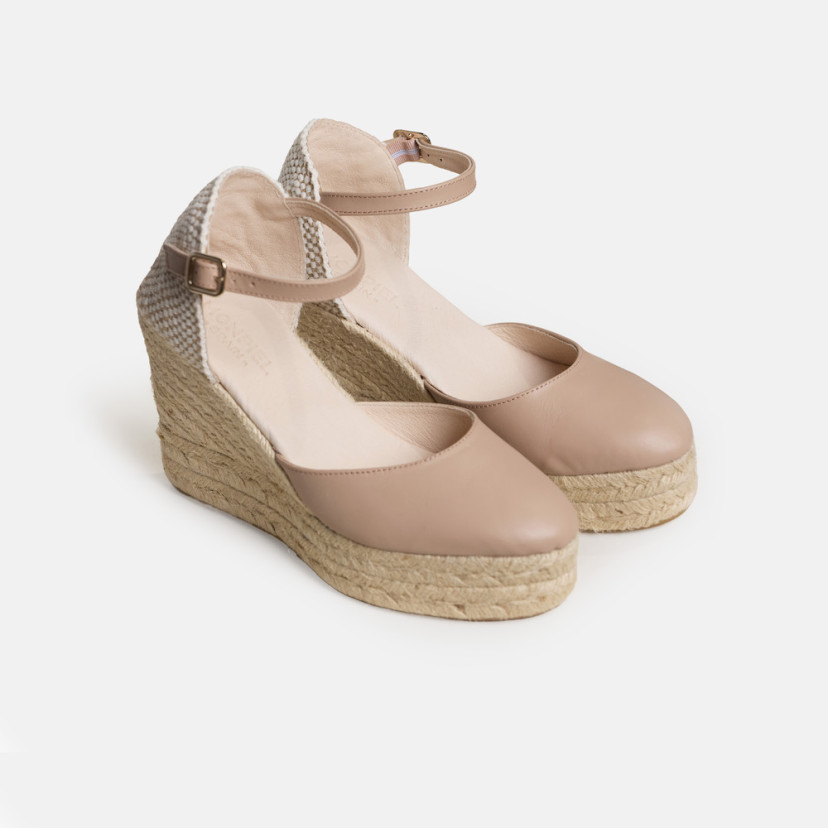 Espadrille à Talon Compensé Haut et Bride Paros