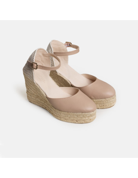 Espadrille à Talon Compensé Haut et Bride Paros