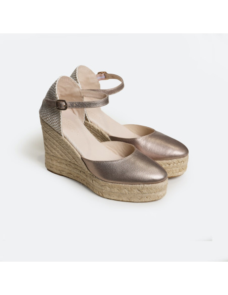 Espadrille à Talon Compensé Haut et Bride Paros