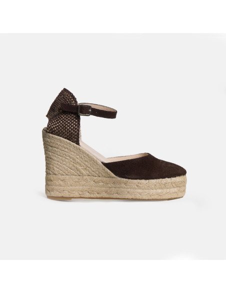 Espadrille mit Hohem Keilabsatz und Knöchelriemen Paros