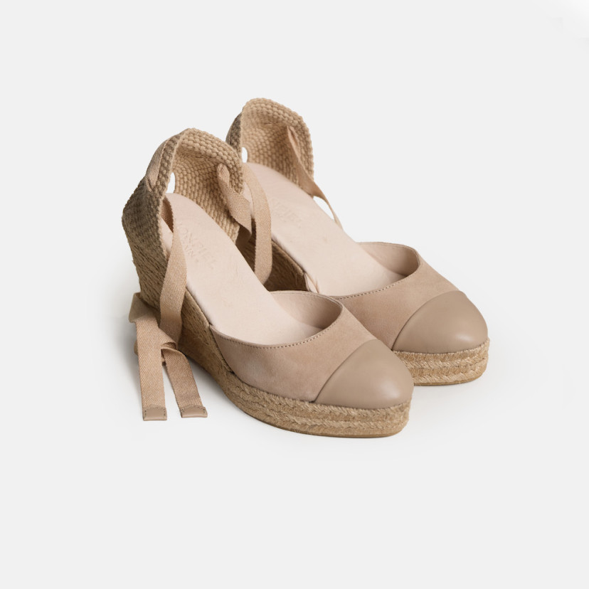 Espadrillas con Zeppa Creta in Pelle