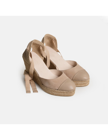 Espadrillas con Zeppa Creta in Pelle