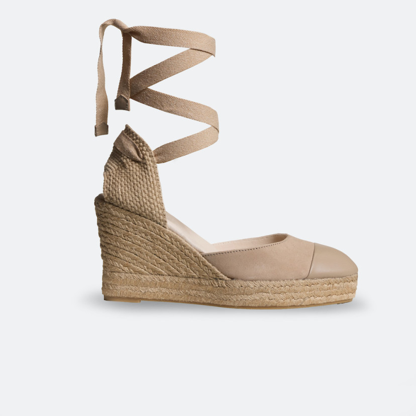 Espadrillas con Zeppa Creta in Pelle
