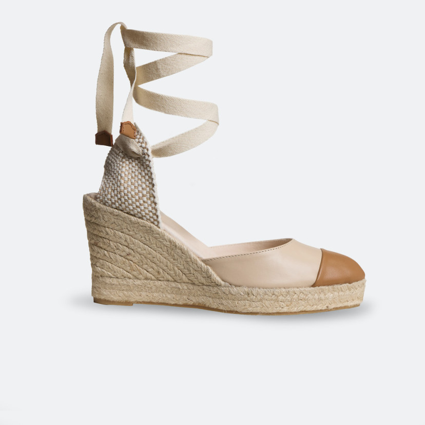 Creta Wedge Espadrille in Leather