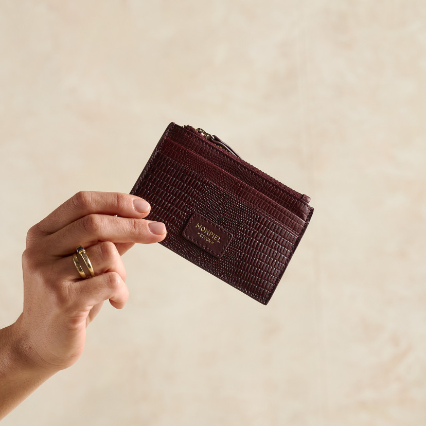 Porta Carte da Donna in Pelle con Cerniera