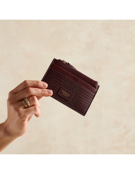 Women’s Leather Card Wallet with Zipper