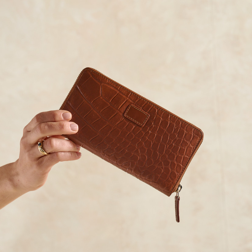 Portefeuille Femme Cuir Fermeture Éclair