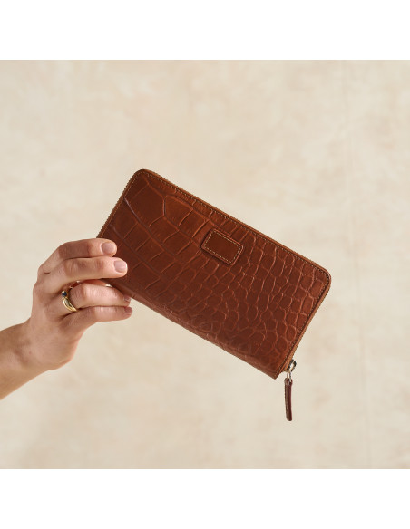 Cartera Mujer Piel Cremallera