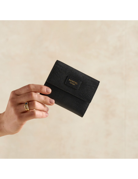 Small Leather Wallet with Coin Pouch