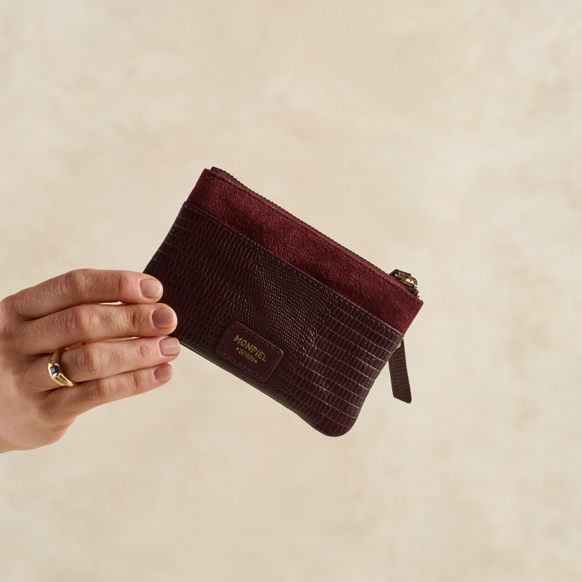 Monedero Piel Mujer con Bolsillo