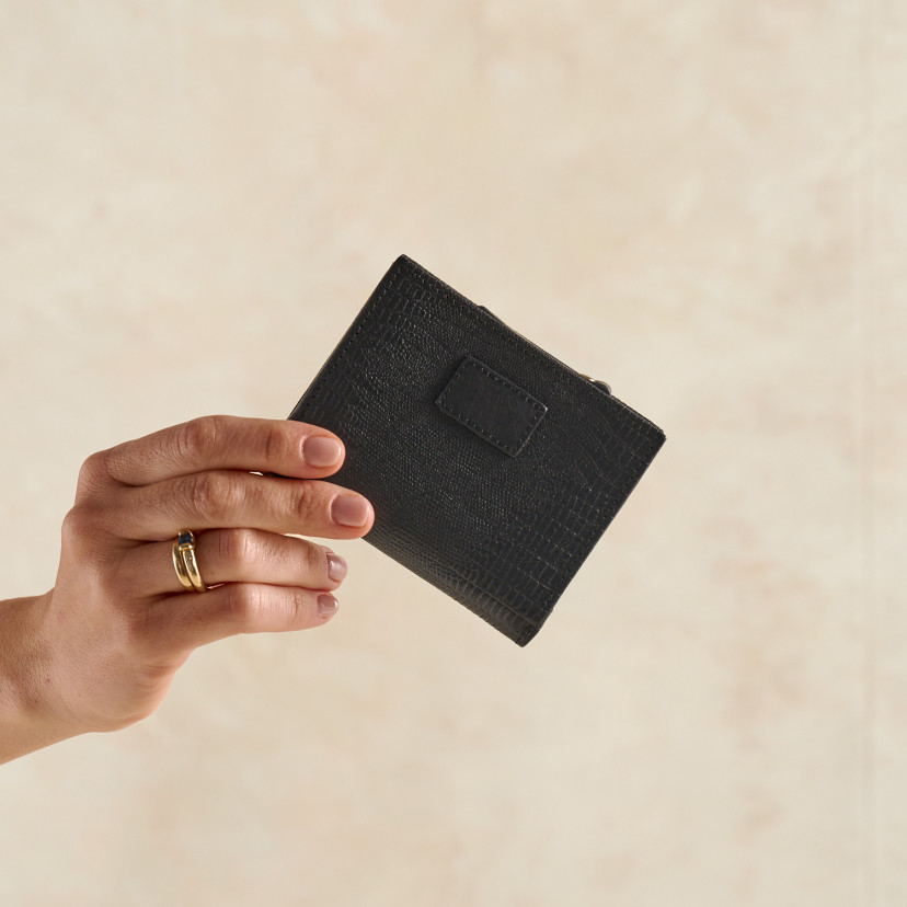 Small Leather Wallet with Coin Purse