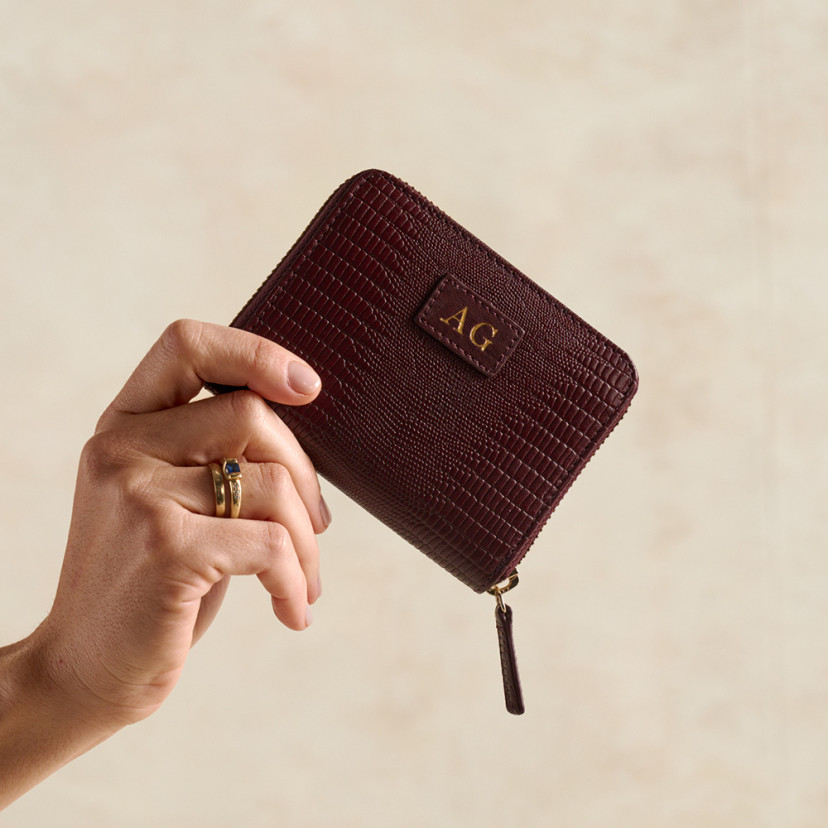 Cartera Mujer Piel Cremallera Pequeña