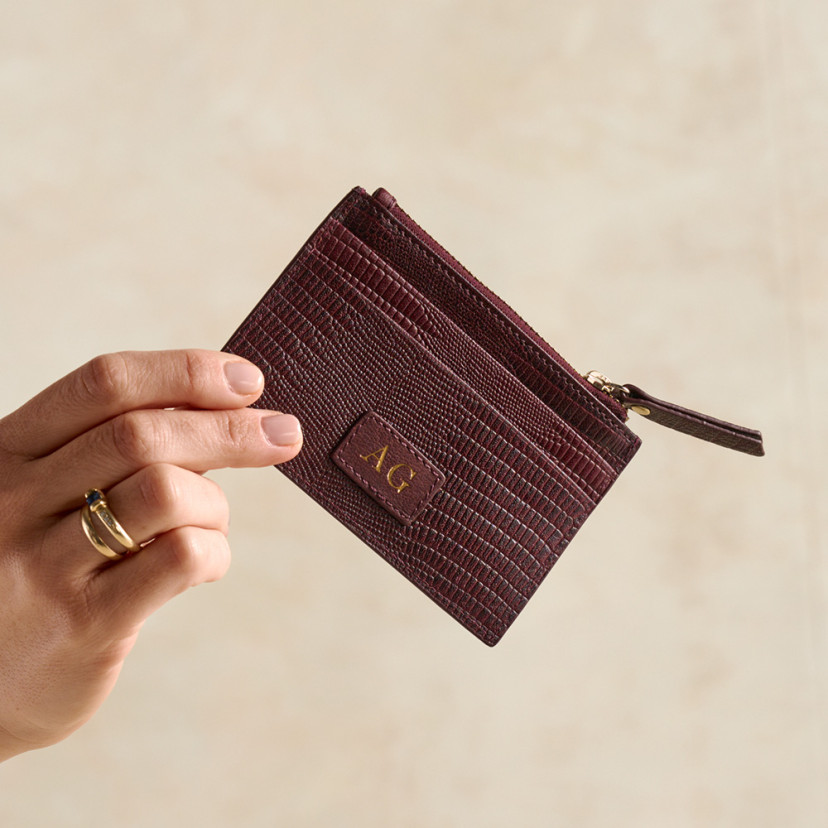 Women’s Leather Card Holder with Zip