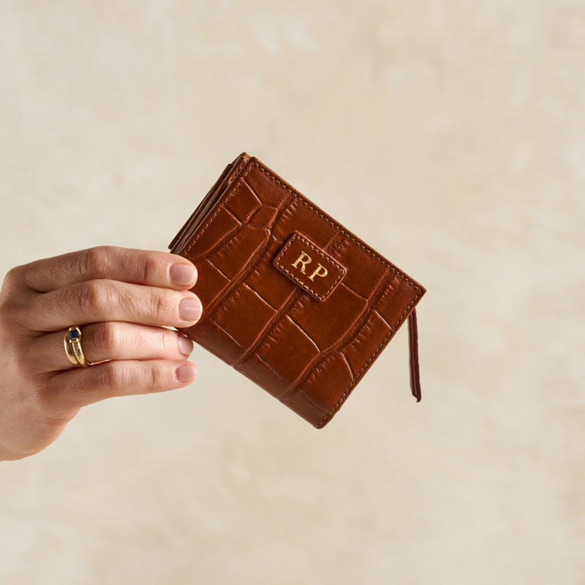 Kleine Ledergeldbörse mit Münzfach