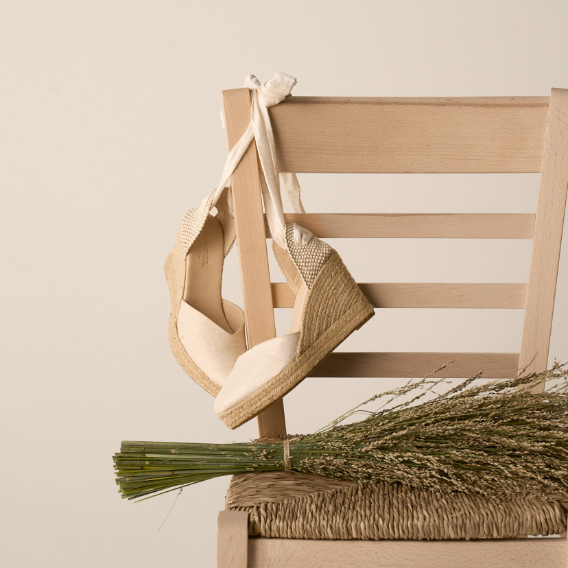 Elba Seide Braut-Espadrille