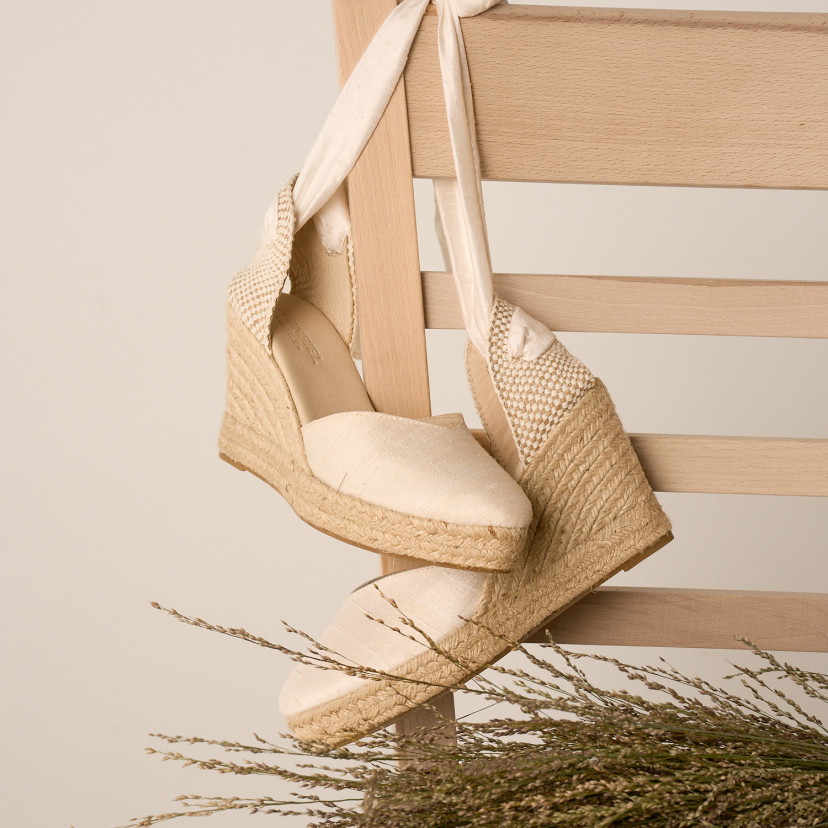 Elba Seide Braut-Espadrille
