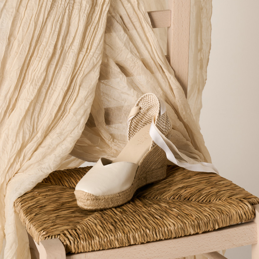 Espadrilles Leather Wedge Espadrille Bride