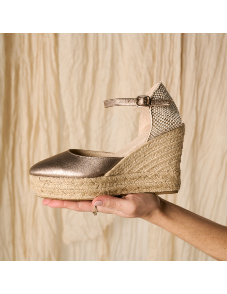 Paros High Wedge Espadrille with Ankle Strap