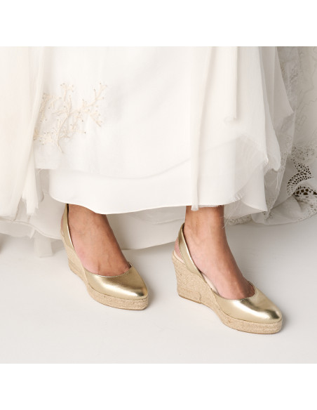 Siros Wedge Leather Espadrilles