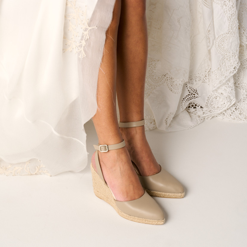 Espadrille mit Keilabsatz und Spitze Kos