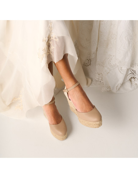 Espadrillas con Zeppa Alta e Cinturino Paros