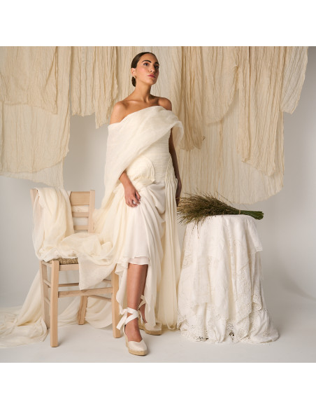 Elba Seide Braut-Espadrille