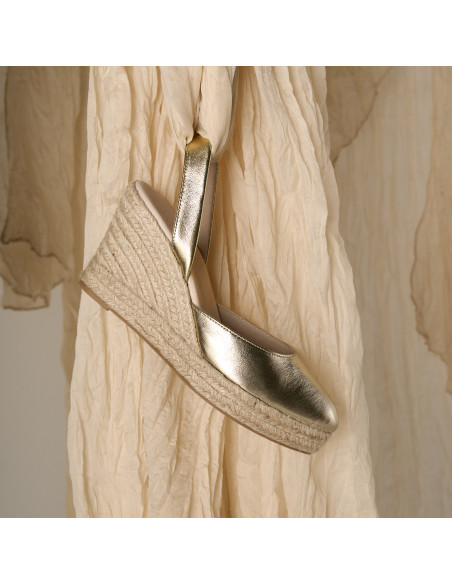 Siros Wedge Leather Espadrilles