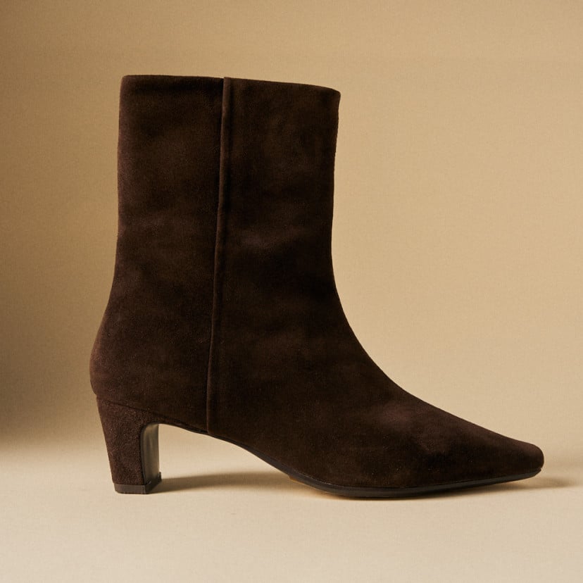 Bottine Elisa pour femme en cuir avec talon