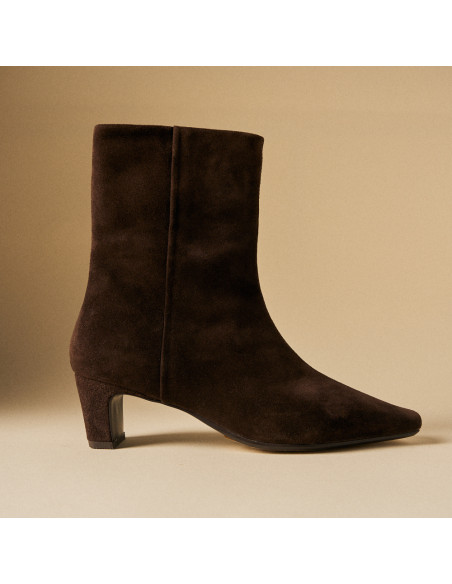 Damen-Lederstiefelette Elisa mit Absatz