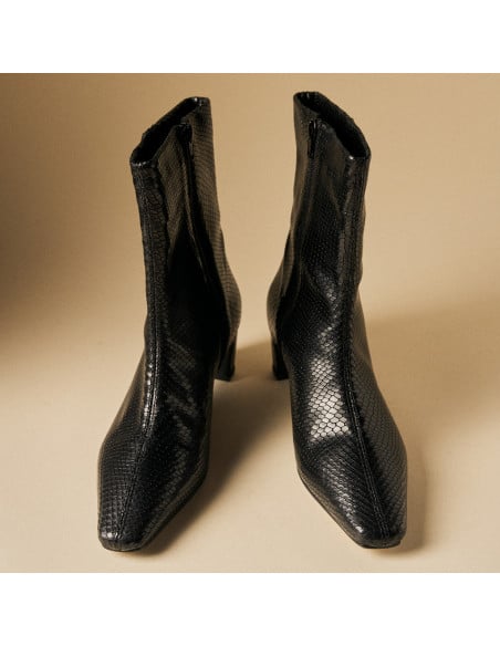 Elisa Women’s Leather Ankle Boot with Heel