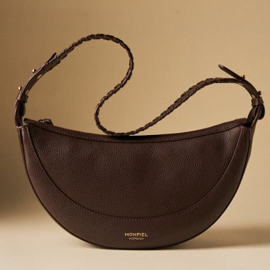Sac Gaucho en cuir avec anse surpiquée 2