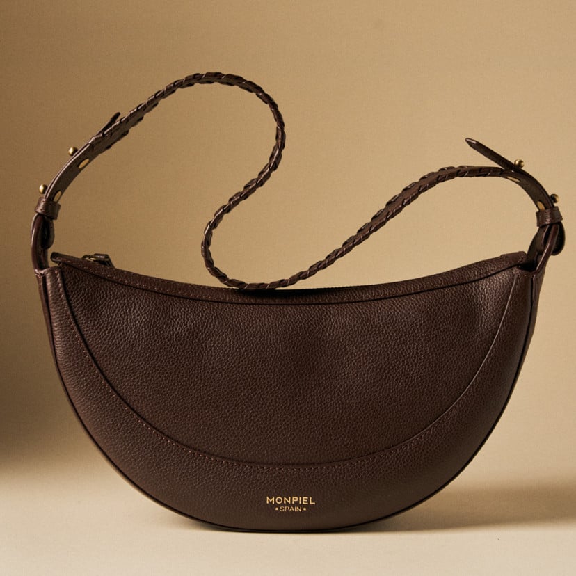 Sac Gaucho en cuir avec anse surpiquée
