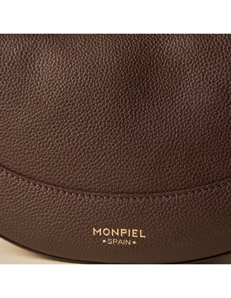 Gaucho-Ledertasche mit gestepptem Henkel