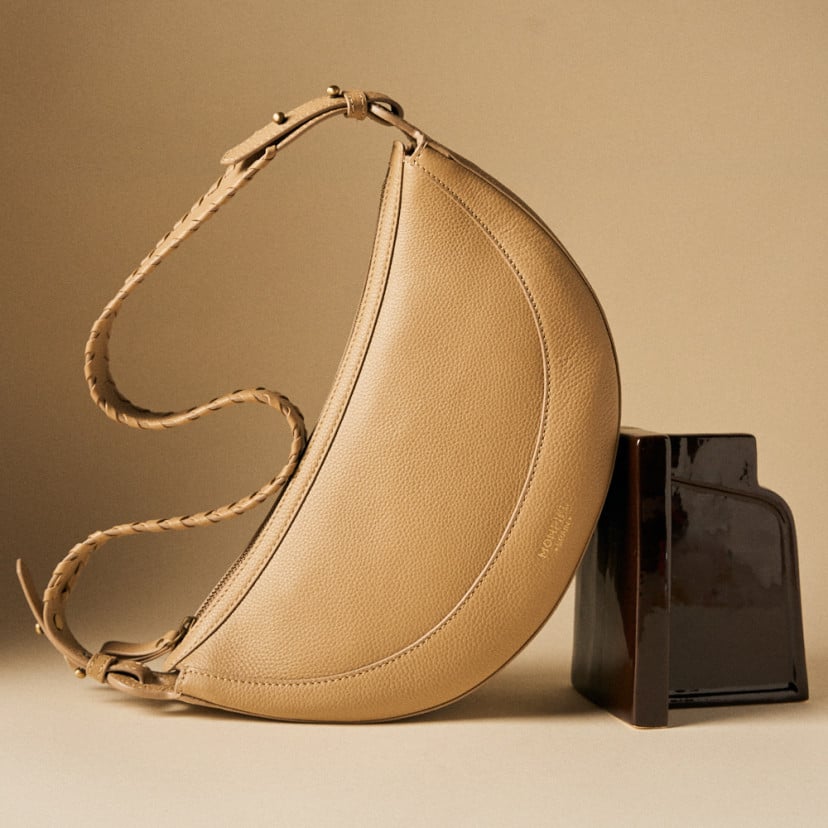 Gaucho Leather Bag with Topstitched Handle