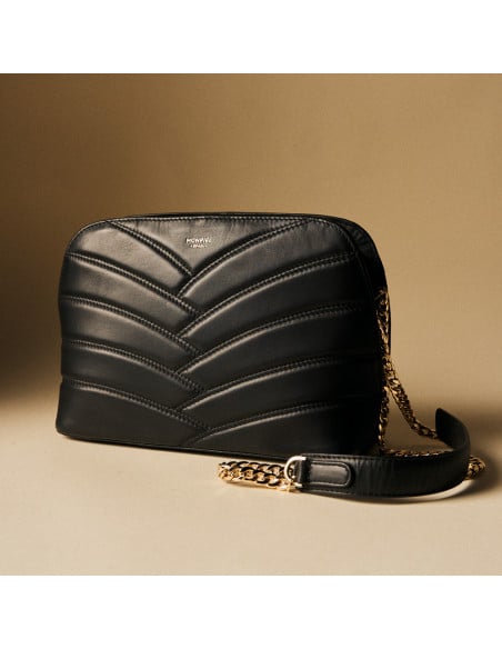 Quilted Leather Bag with Gold Chain | MONPIEL