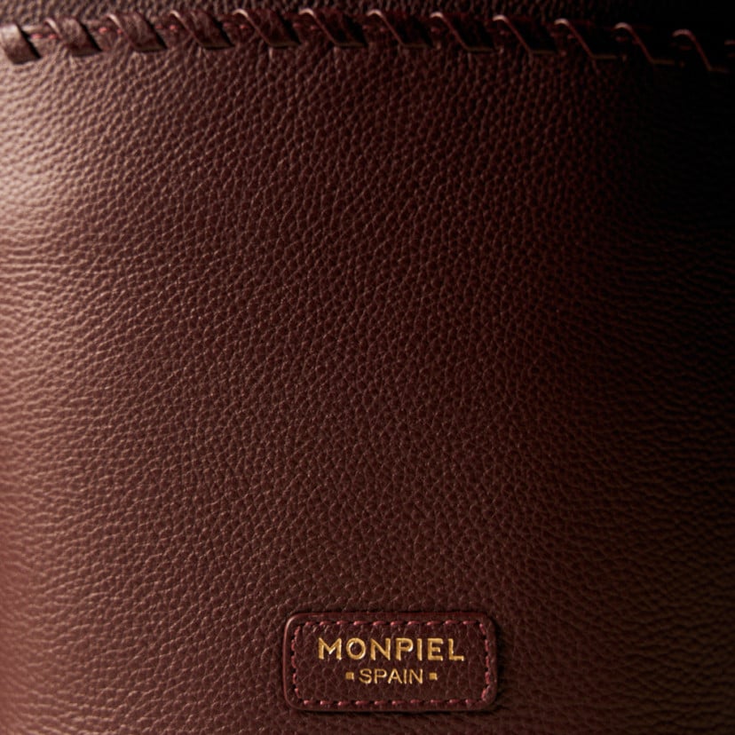 Champanera Leather Bag with Shoulder Strap and Topstitching