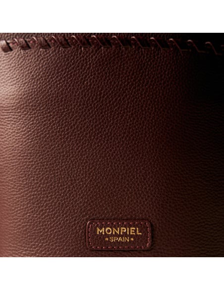 Champanera Leather Bag with Stitched Handle