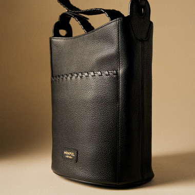 Champanera Leather Bag with Shoulder Strap and Stitching 2