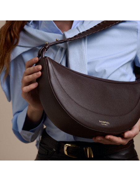 Gaucho Leather Bag with Topstitched Handle