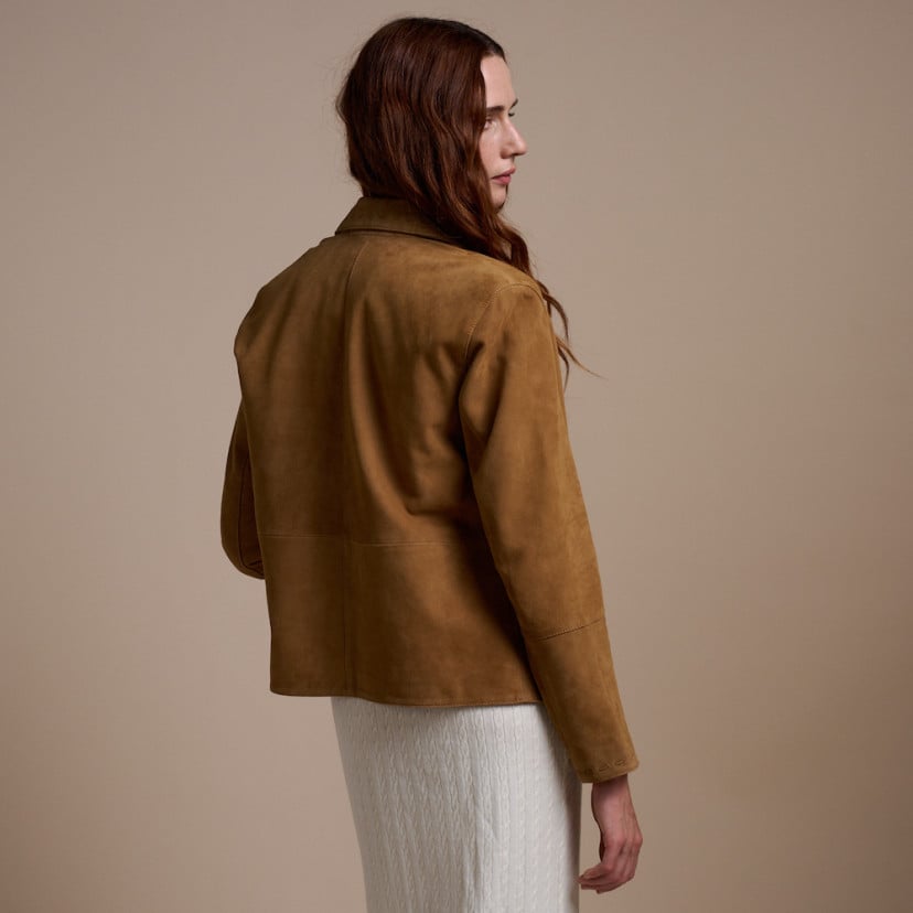 Lederjacke für Damen mit Nähten | MONPIEL