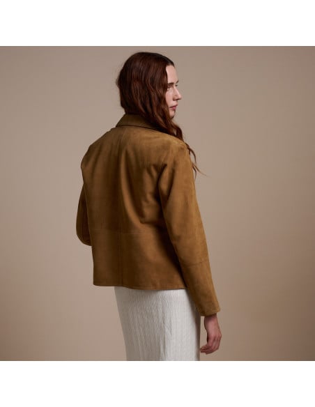 Giacca in Pelle da Donna con Cuciture | MONPIEL