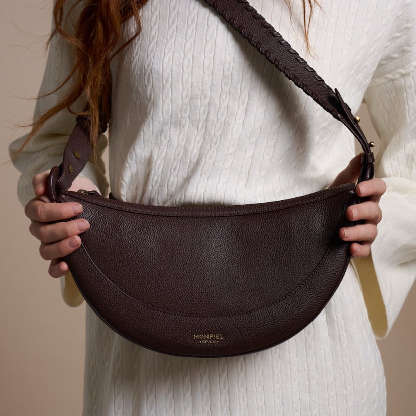 Borsa Gaucho in pelle con manico impunturato