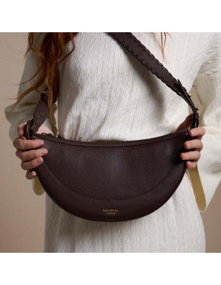 Gaucho Leather Bag with Topstitched Handle