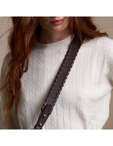 Gaucho Leather Bag with Stitched Handle