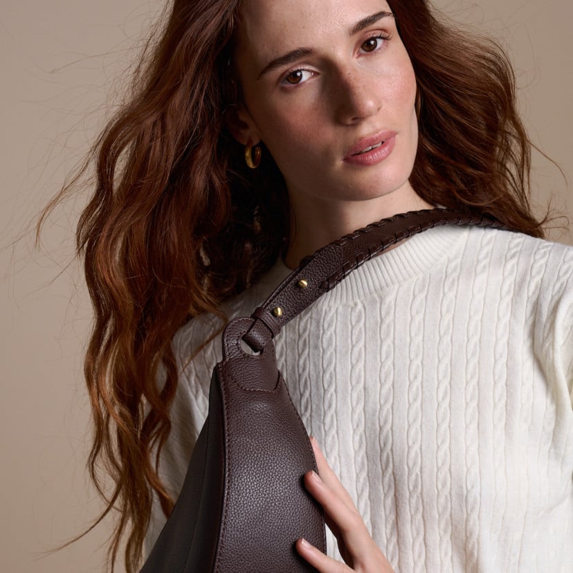 Gaucho Leather Bag with Stitched Handle