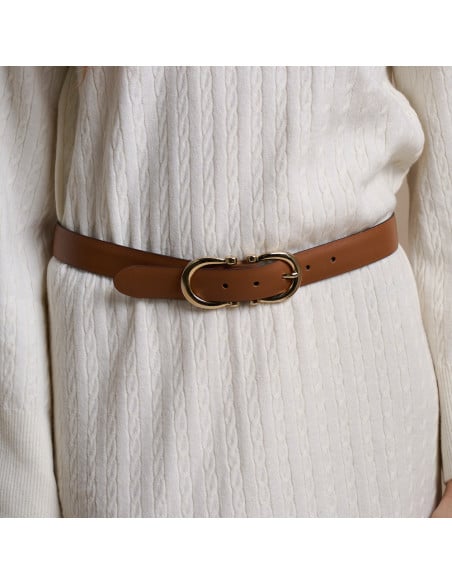 Doppia cintura in pelle Fibbia donna | MONPIEL