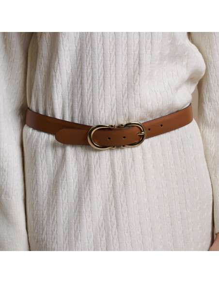 Women's double buckle belt | MONPIEL