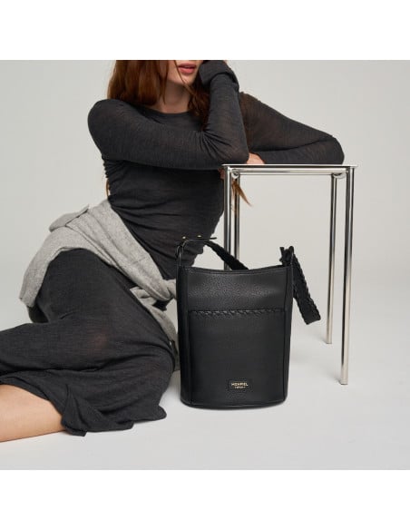 Champanera Leather Bag with Stitched Handle