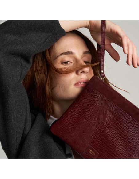 Damen-Lederclutch | MONPIEL