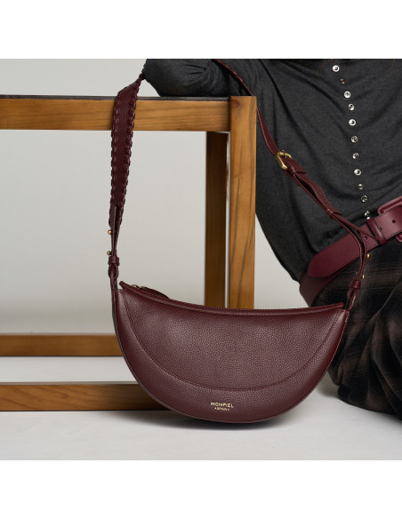 Gaucho Leather Bag with Topstitched Handle
